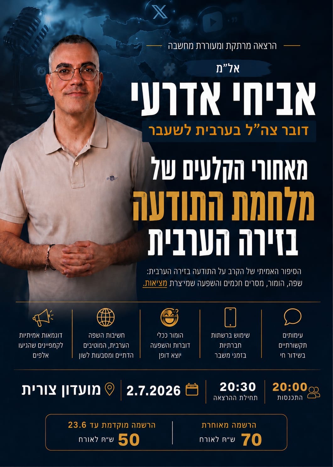 מאחורי הקלעים של מלחמת התודעה בזירה הערבית- אל״מ אביחי אדרעי